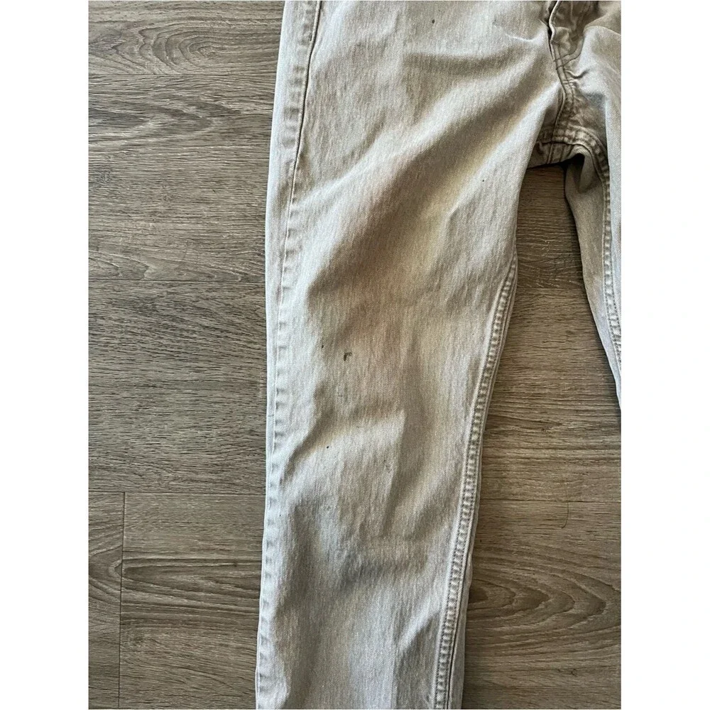 Levi’s 511 Slim Khaki Jeans Mens 32x34 Beige Stretch Denim Distressed Pants